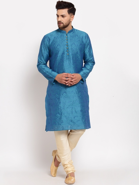 

MOHANLAL SONS Men Turquoise Blue Kurta with Pyjamas