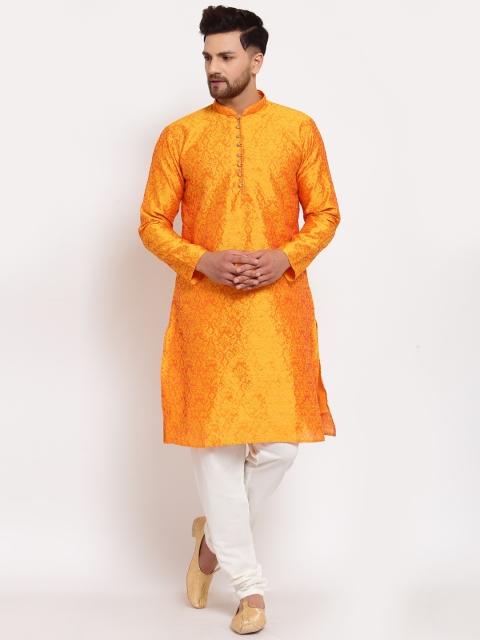 

MOHANLAL SONS Men Orange Kurta with Pyjamas