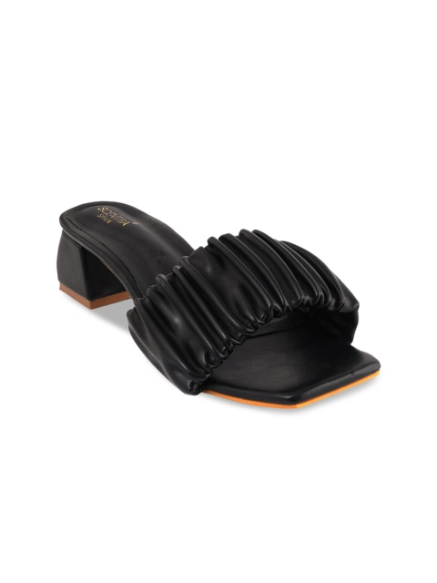 

SCENTRA Black Block Sandals