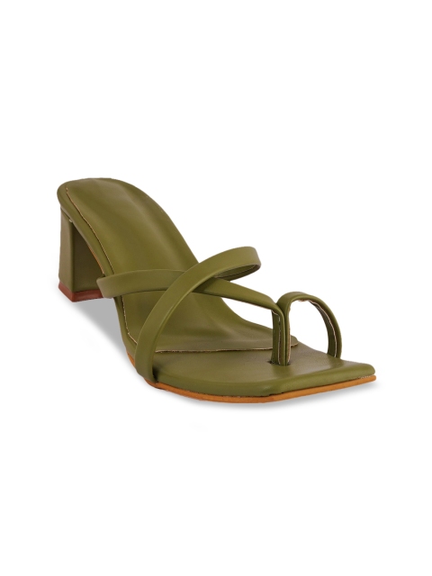 

SCENTRA Green Block Sandals