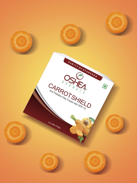 

Oshea Herbals Set of 2 Carrotshield Anti-Pollution SPF-15 Day Cream, Orange