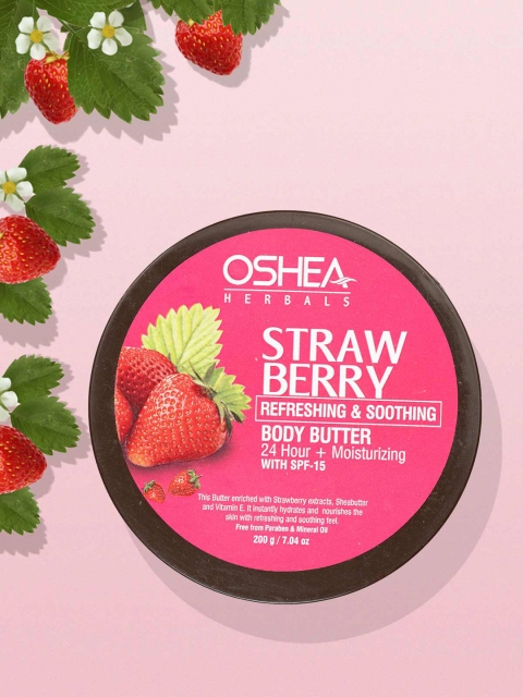 

Oshea Herbals Set of 2 Strawberry Body Butter 200g x 2, Pink