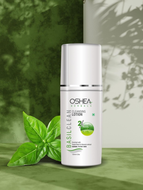 

Oshea Herbals Set of 2 Basilclean Cleansing Lotions - 120 ml Each, White