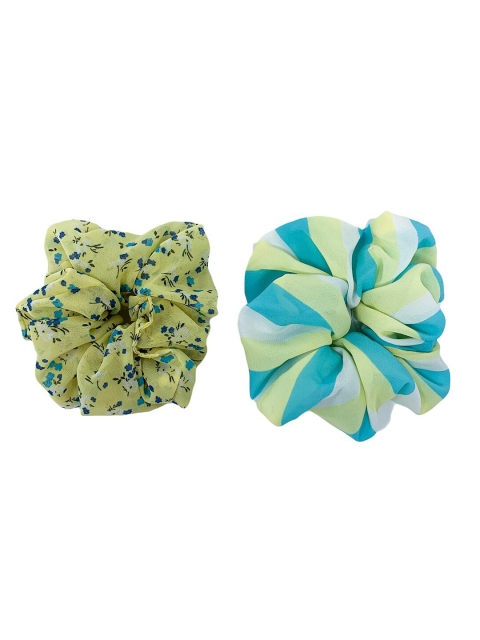 

Mint & Oak Women Green & Blue Set of 2 Scrunchies