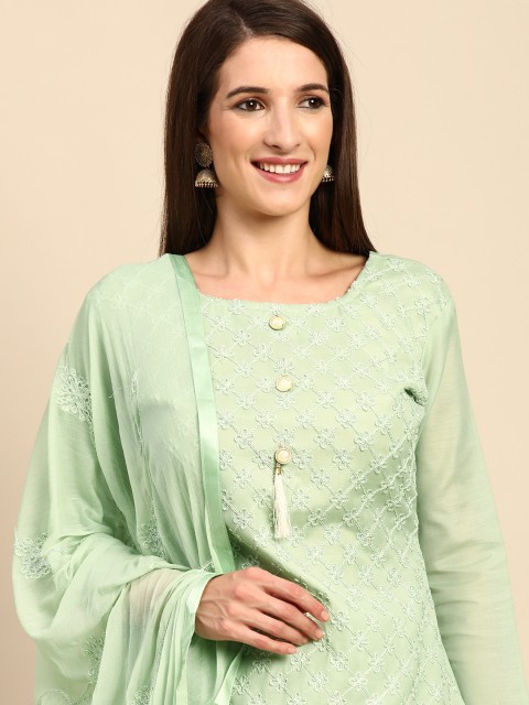 

Shaily Green Embroidered Unstitched Dress Material