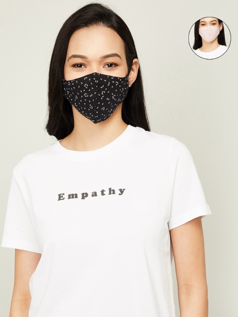 

Ginger by Lifestyle Women Black & White Printed Reusable Cloth Mask