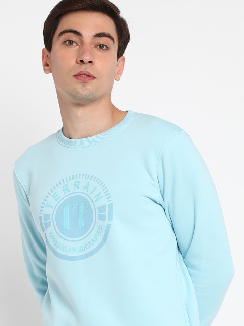

Indian Terrain Men Blue Printed Sweatshirt