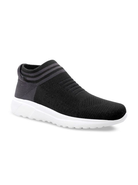 

BUCIK Men Black Textured Regular Slip-on Sneakers