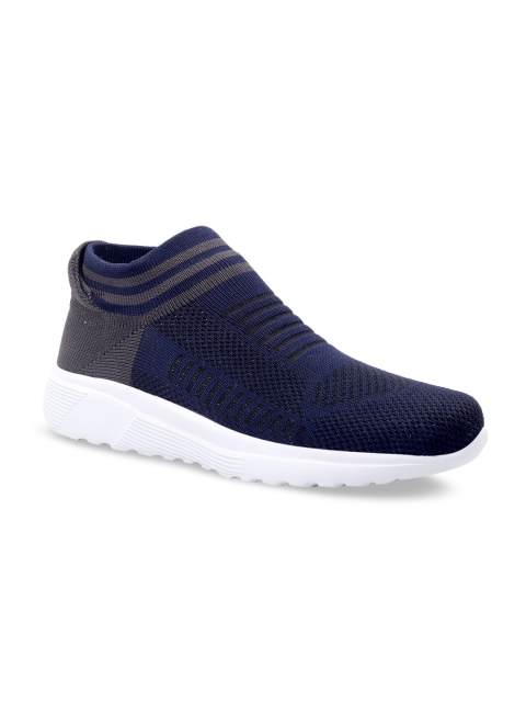 

BUCIK Men Navy Blue Perforations Slip-On Sneakers