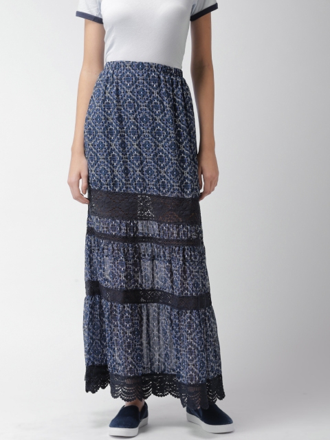 

LOVE GEN Blue Printed Maxi Skirt