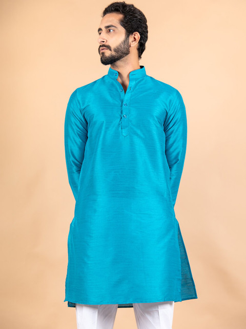 

Tistabene Men Teal A-line Kurta
