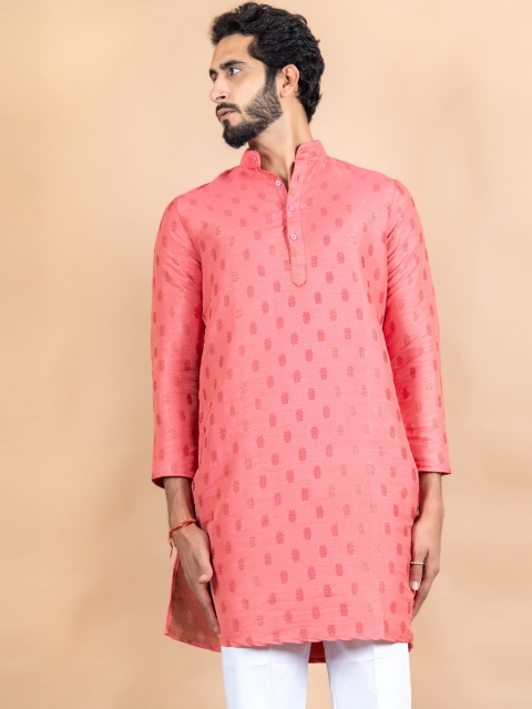 

Tistabene Men Pink Ethnic Motifs Kurta