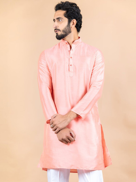 

Tistabene Men Peach-Coloured Kurta