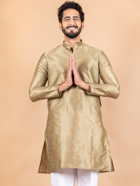 

Tistabene Men Green Dupion Silk Kurta