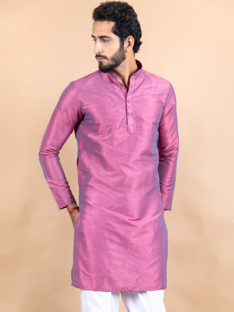 

Tistabene Men Purple Floral Kurta with Pyjamas