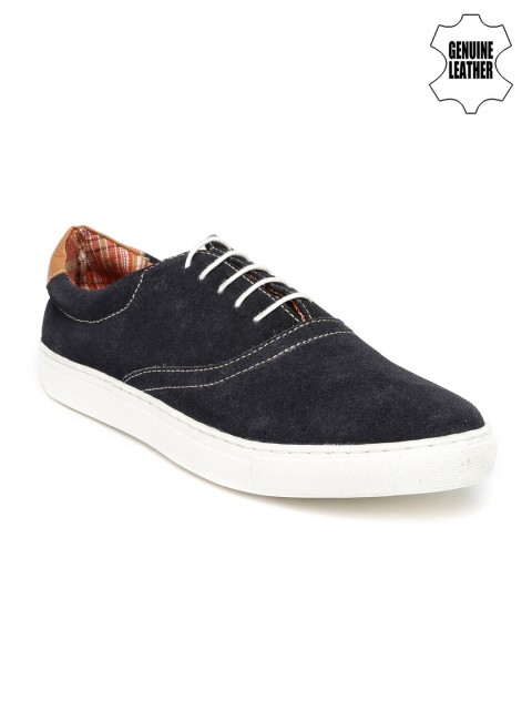 

Arrow Men Navy Oliver Suede Sneakers, Navy blue