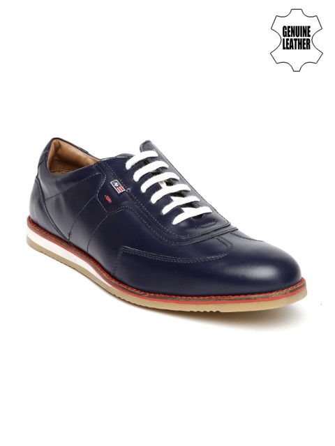 

Arrow Men Navy Genuine Leather Sneakers, Navy blue