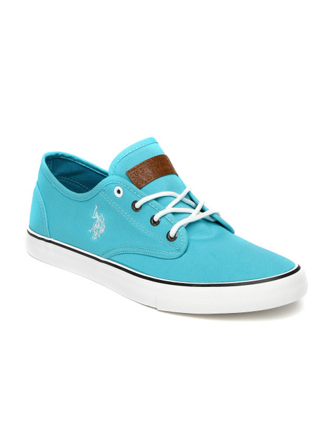 

U.S. Polo Assn. Men Turquoise Blue Solid Ethan Sneakers