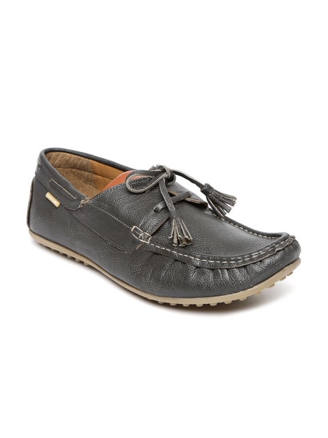 

U.S. Polo Assn. Men Grey Solid Leather Loafers