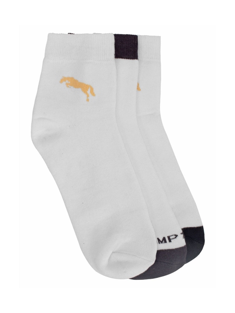 

JUMP USA Men Pack Of 3 Patterned Ankle Length Socks, White