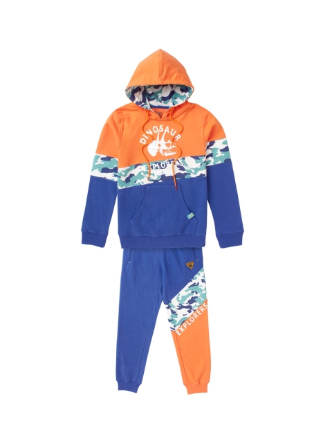 

Cub McPaws Boys Blue & Orange Colourblocked Tracksuit