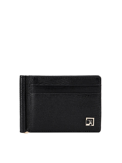 

Da Milano Men Black Textured Two Fold Wallet