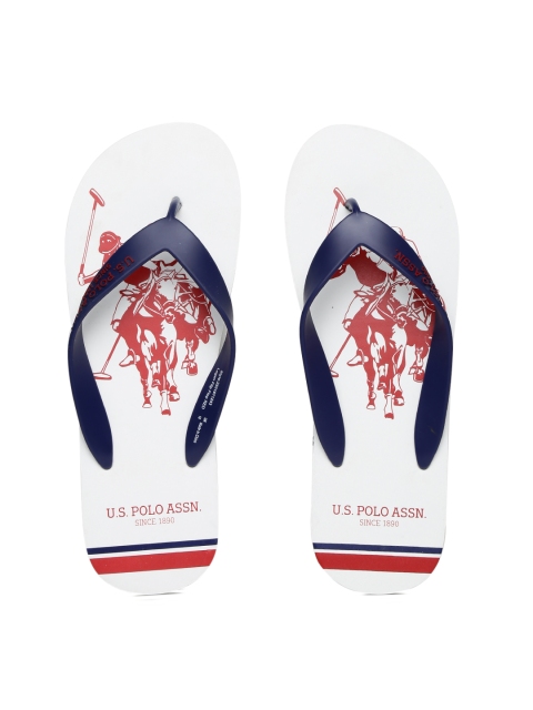 

U.S. Polo Assn. Men Navy & White Printed Flip-Flops, Navy blue