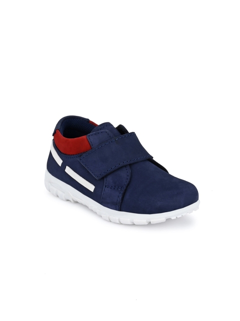 

TUSKEY Boys Blue Leather Walking Non-Marking Shoes