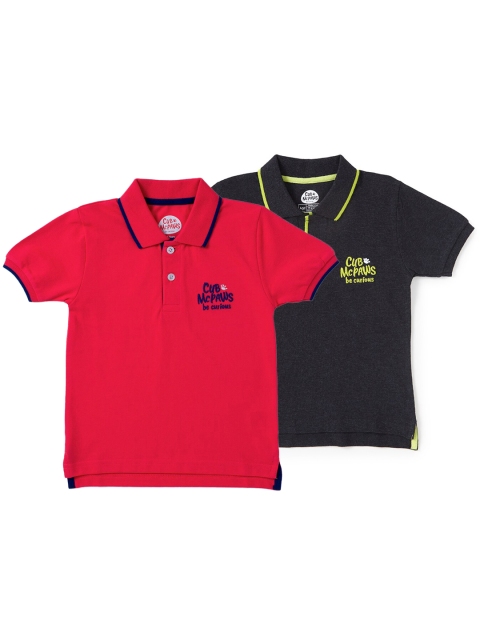 

Cub McPaws Set Of 2 Boys Multicoloured Polo Collar T-shirt, Multi
