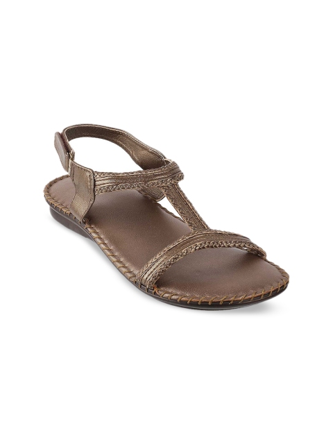 

Mochi Women Gold-Toned Colourblocked Open Toe Flats
