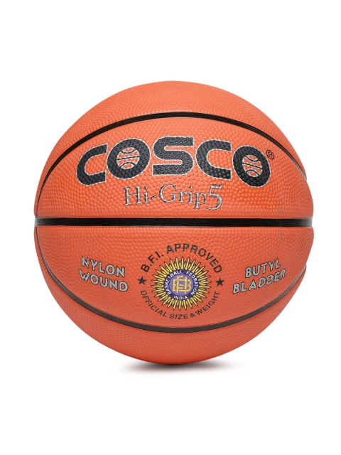 

COSCO Unisex Orange Hi-Grip Printed Basketball