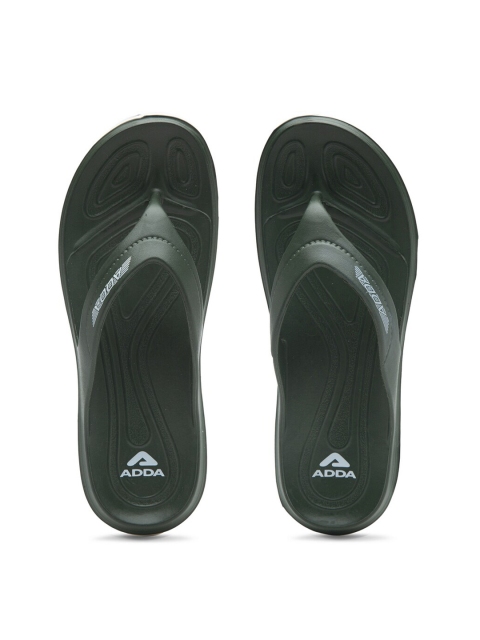 

Adda Men Olive Green Rubber Thong Flip-Flops