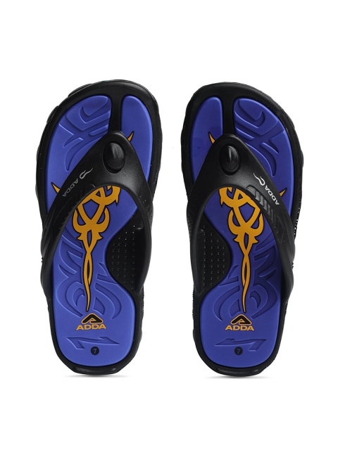 

Adda Men Blue & Black Rubber Thong Flip-Flops
