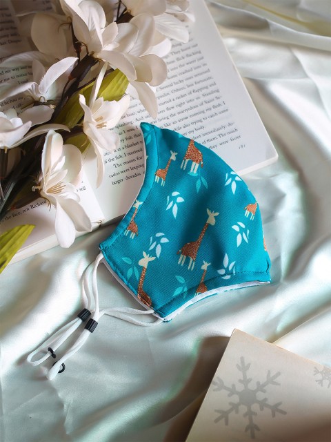

Bellofox Adults Set of 9 Sea Green Giraffe Printed Cotton Face Mask