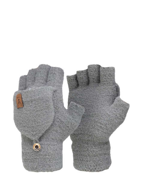 

ELLIS Women Grey & Black Solid 2 in 1 Hand Gloves