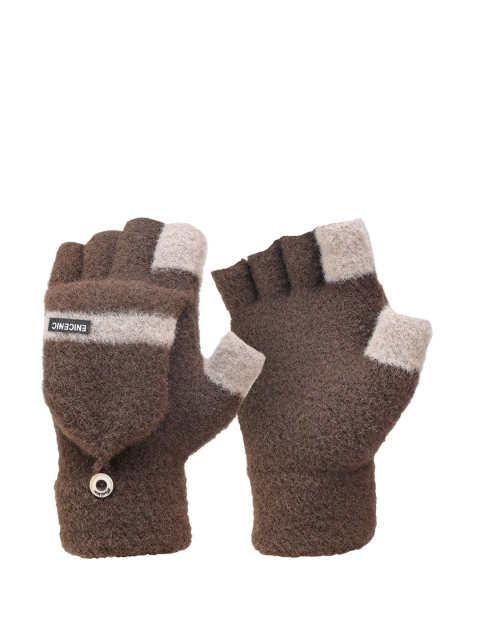 

ELLIS Women Brown Solid 2 In 1 Acrylic Gloves
