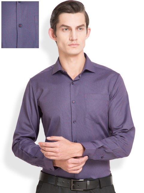 

Mark Taylor Men Purple Slim Fit Solid Formal Shirt