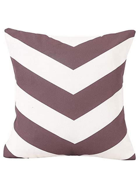 

Ferns N Petals Purple & White Abstract Square Cushion Covers