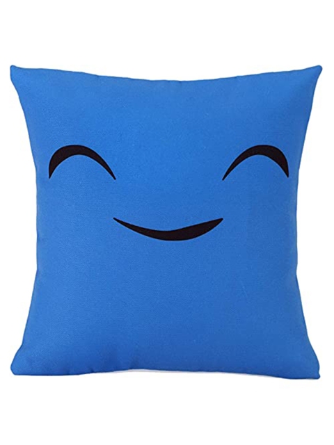 

Ferns N Petals Blue & White Abstract Square Cushion Cover