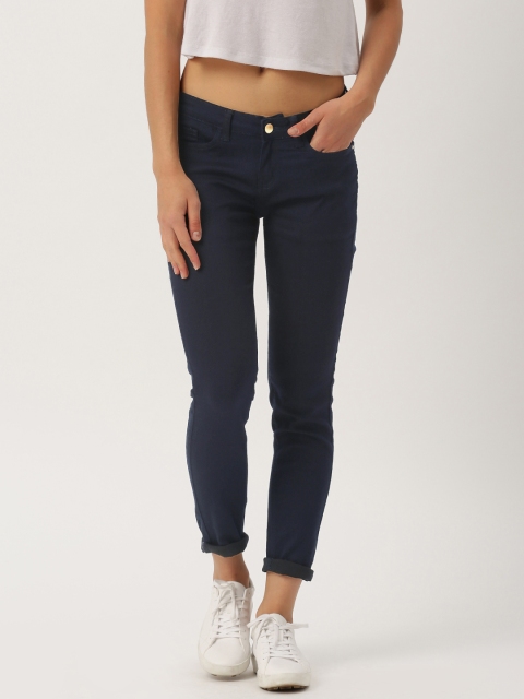 

DressBerry Women Navy Skinny Fit Mid Rise Jeans, Navy blue