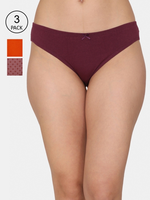 

Rosaline by Zivame Women Pack Of 3 Assorted Bikini Briefs