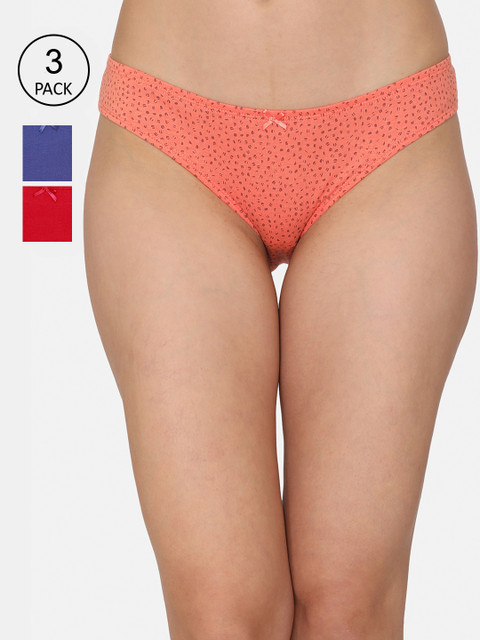 

Rosaline by Zivame Women Pack Of 3 Assorted Bikini Briefs