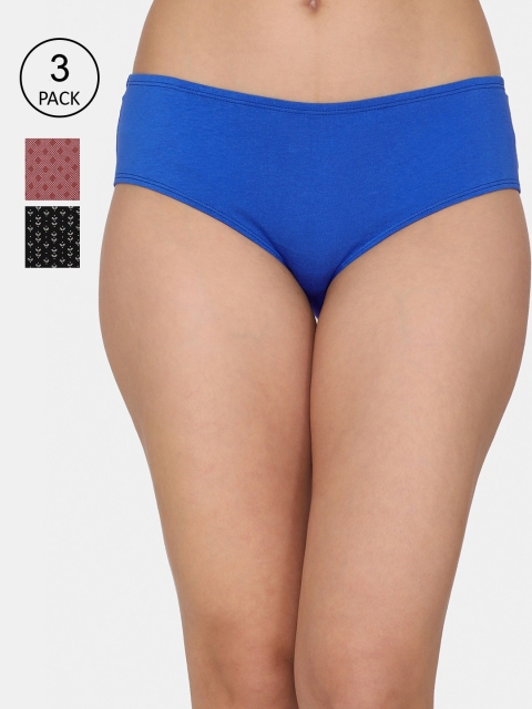 

Rosaline by Zivame Women Pack of 3 Assorted Hipster Briefs