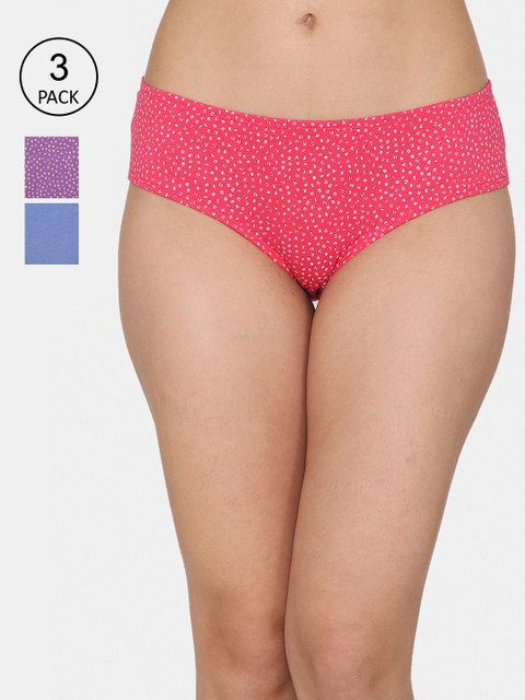 

Rosaline by Zivame Women Pack Of 3 Hipster Briefs - RO2035FASHHMULT, Multi