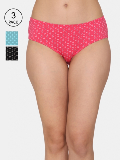 

Rosaline by Zivame Women Pack Of 3 Assorted Hipster Briefs