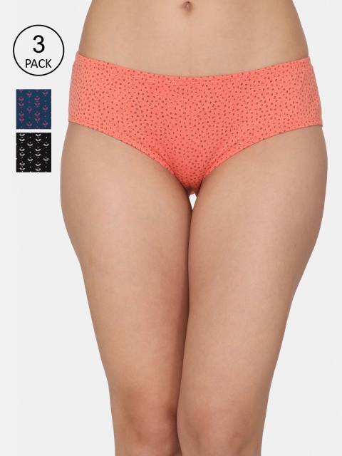 

Rosaline by Zivame Women Pack Of 3 Assorted Hipster Briefs