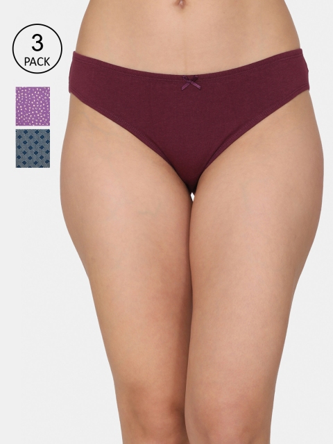 

Rosaline by Zivame Woman Pack Of 3 Multi Bikini Briefs