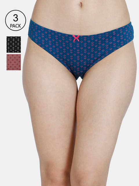 

Rosaline by Zivame Women Pack Of 3 Assorted Bikini Briefs
