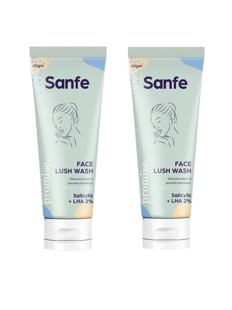 

Sanfe Women Pack of 2 White Promise Salicylic Acid Face Lush wash