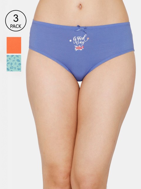 

Zivame Women Pack of 3 Assorted Hipster Briefs